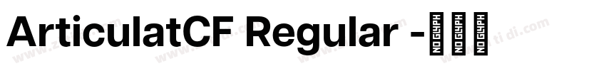 ArticulatCF Regular 字体转换